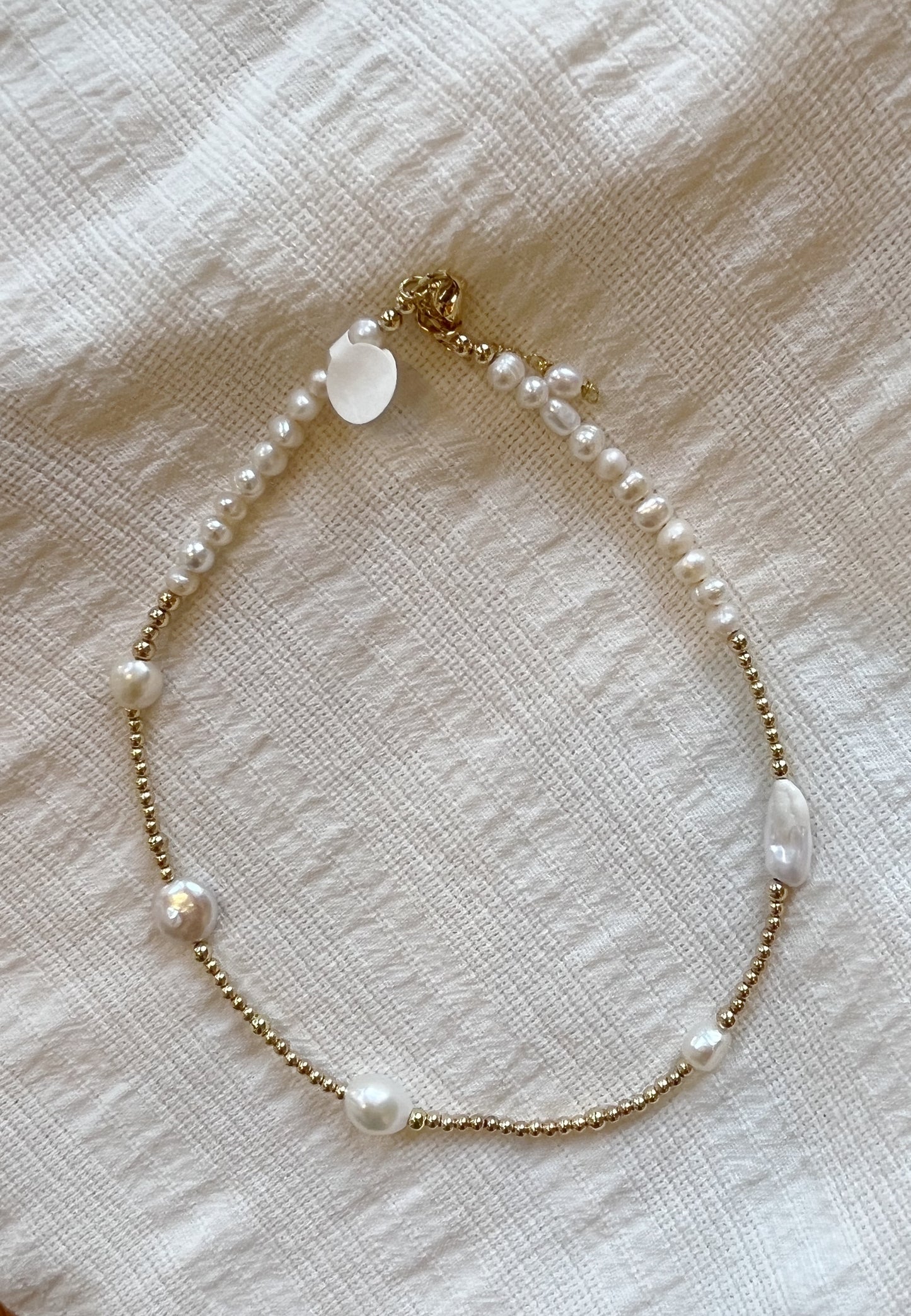 Pearl + Beads Choker by Marisol
