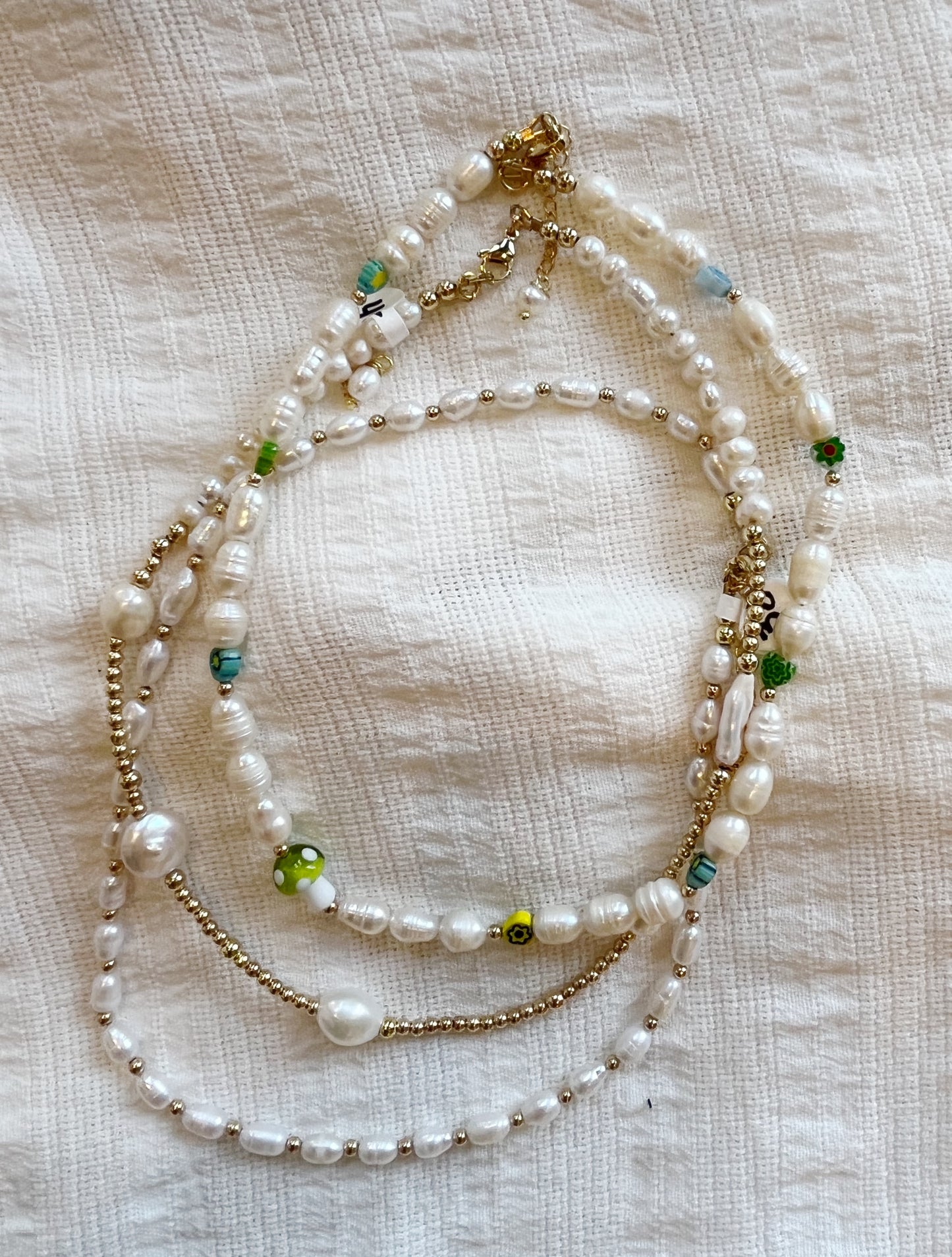 Pearl + Beads Choker by Marisol