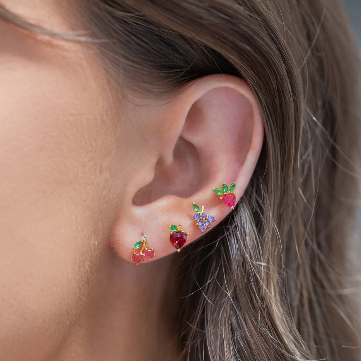 Fruit Basket Stud Set by Girls Crew