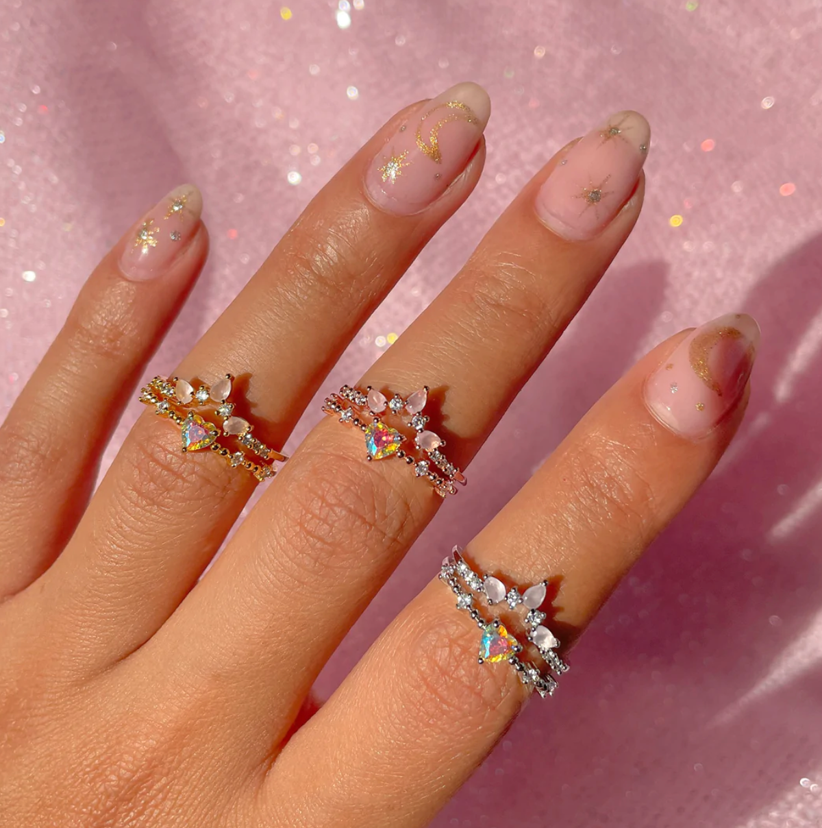 One Sweet Love Ring Set by Girls Crew