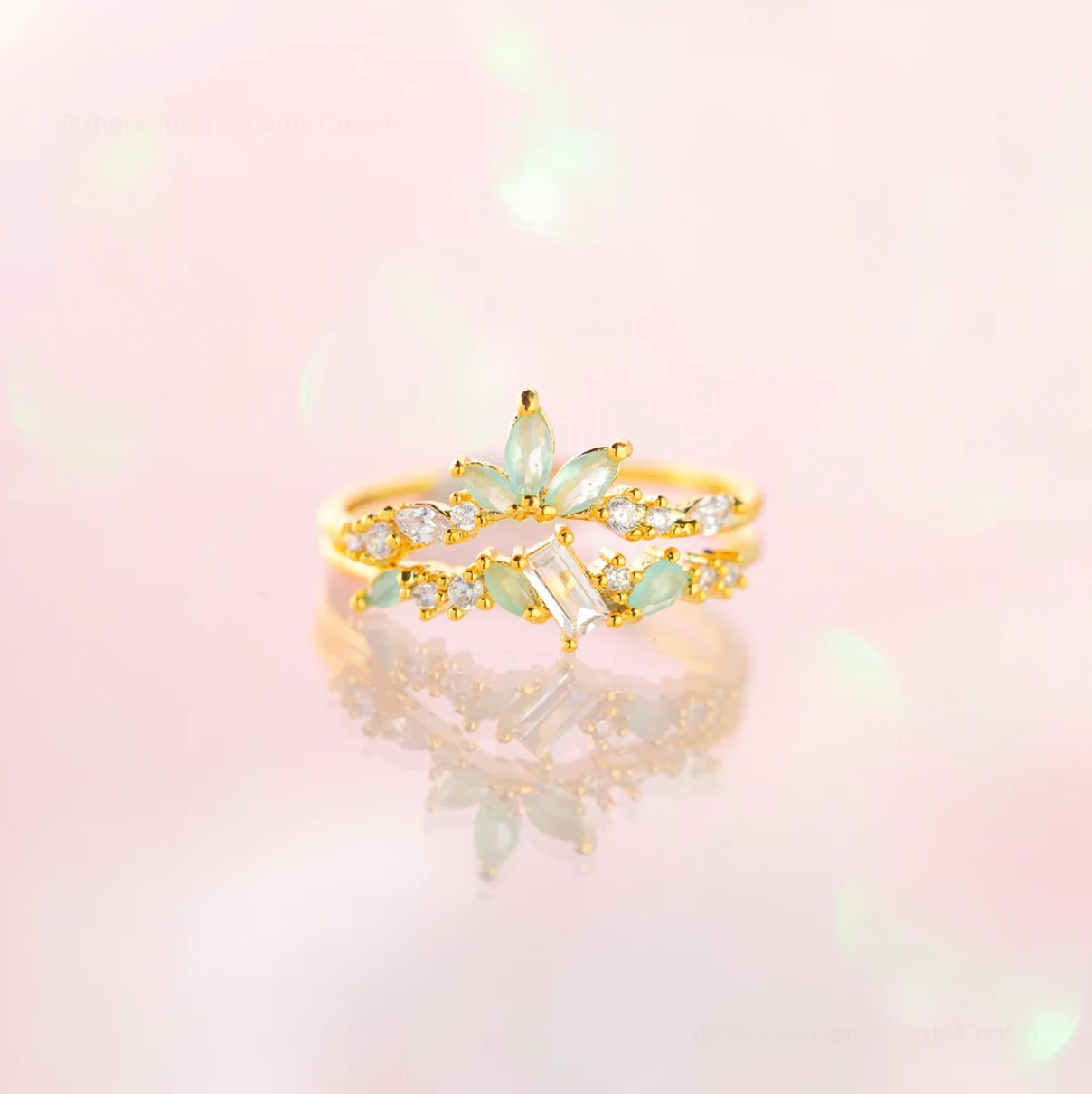 Mint to be Rings Set by Girls Crew
