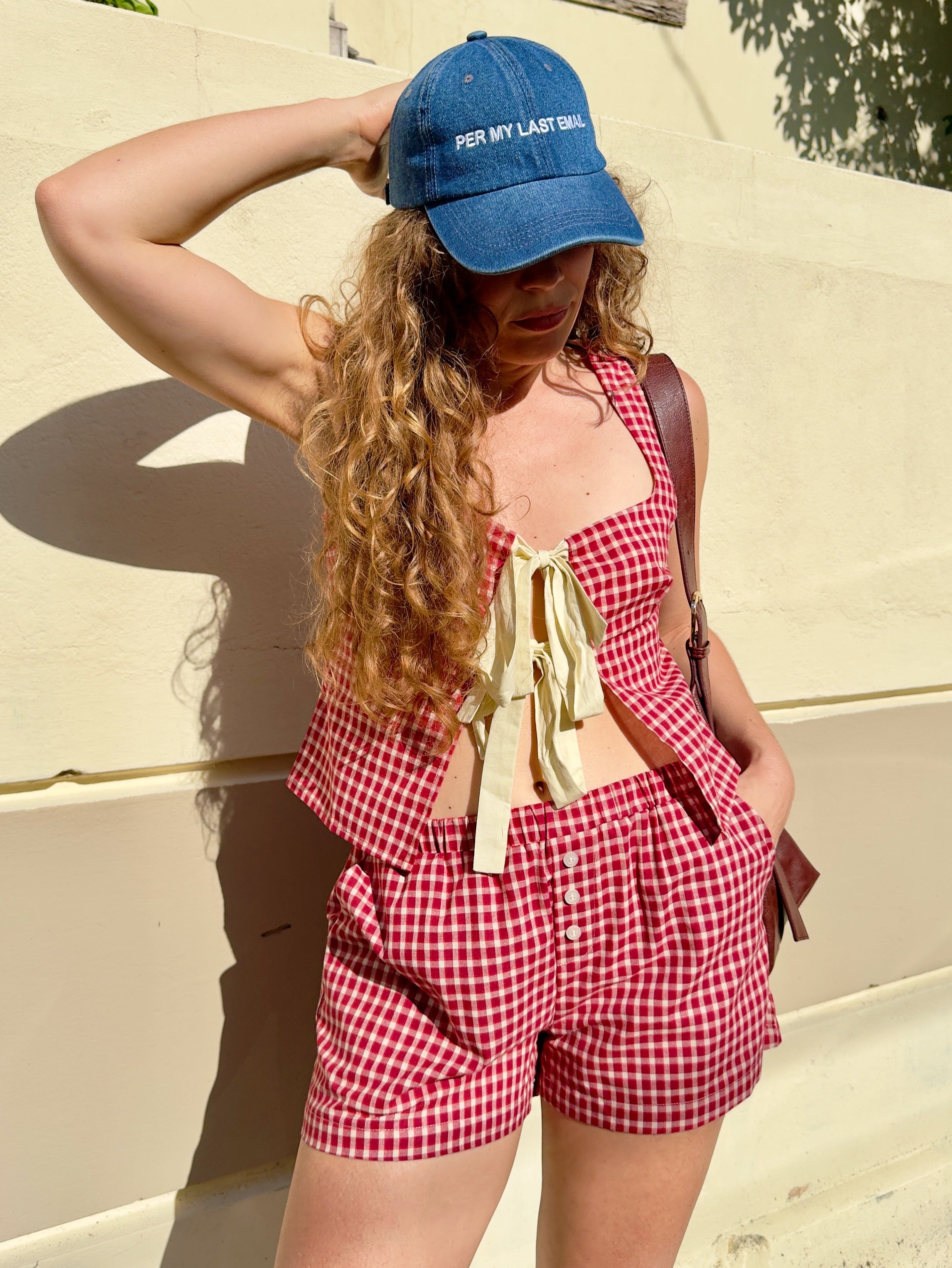 Red Gingham Short