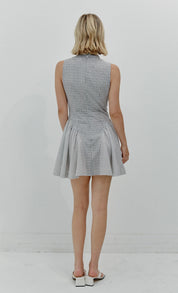 Check High Neck Mini Dress By Another Girl