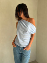 Sky Satin Top