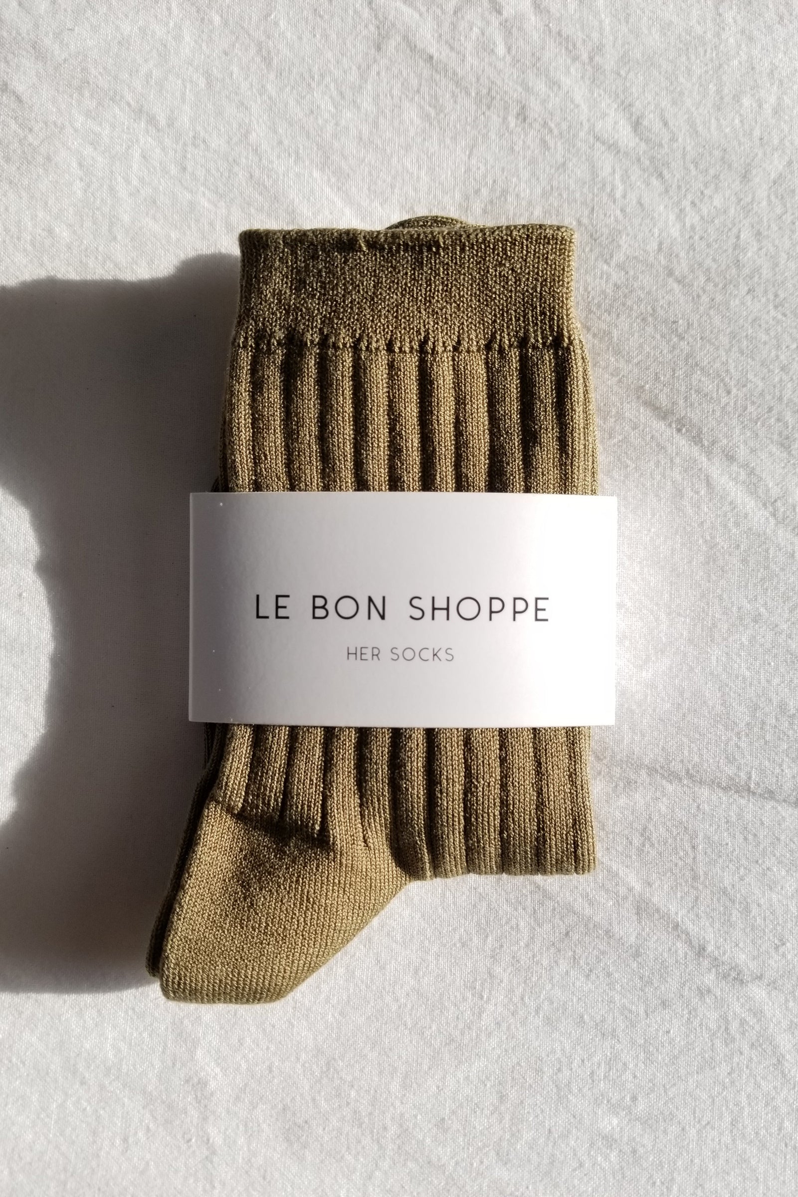 Her Socks in Pesto by Le Bon Shoppe