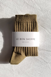 Her Socks in Pesto by Le Bon Shoppe