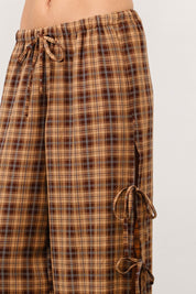 Plaid Tie Pant