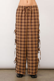 Plaid Tie Pant