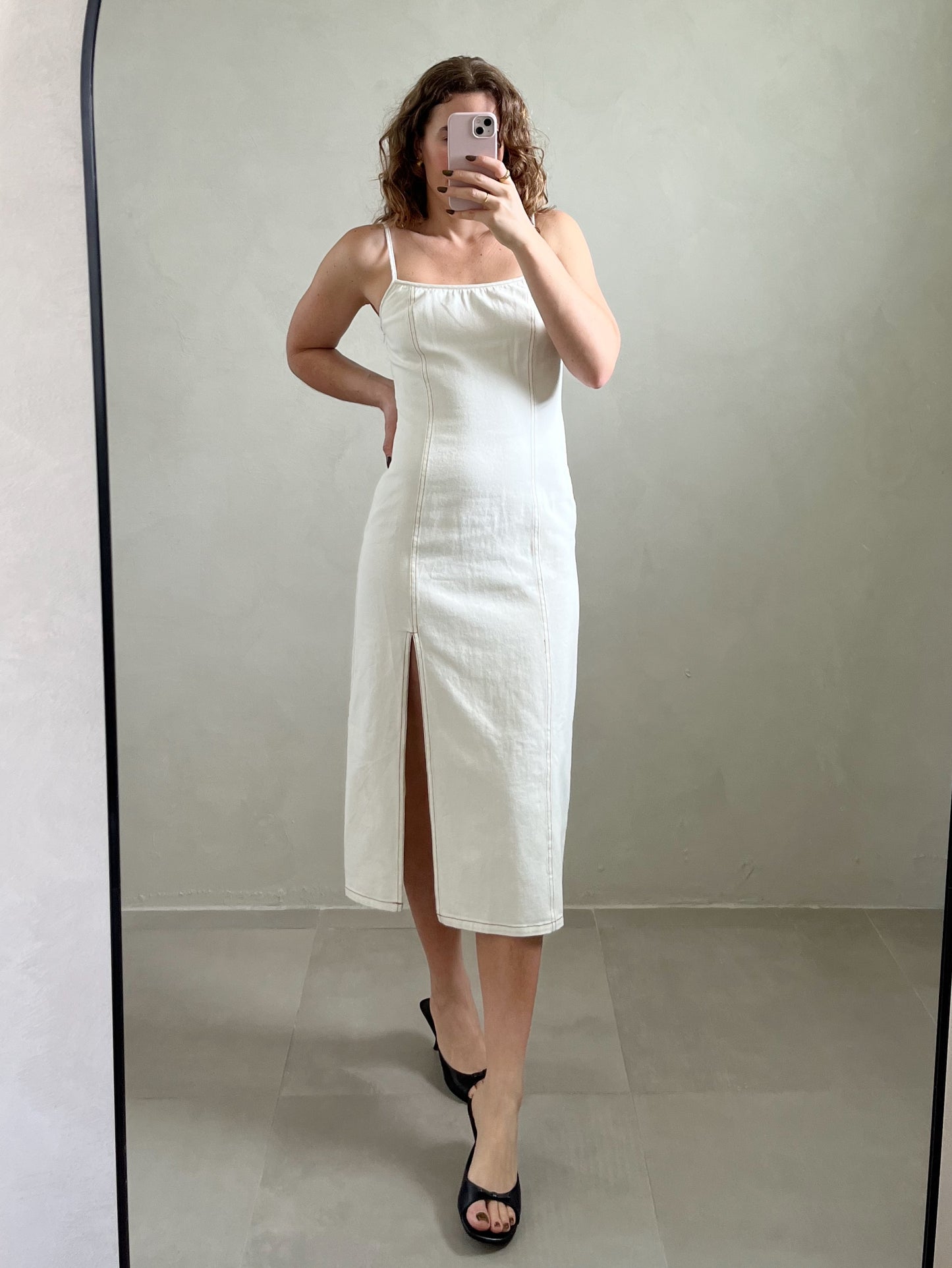 Alondra White Denim Dress