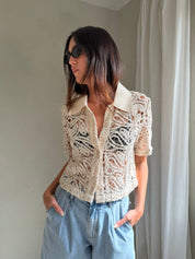 Brocade top by ASTR