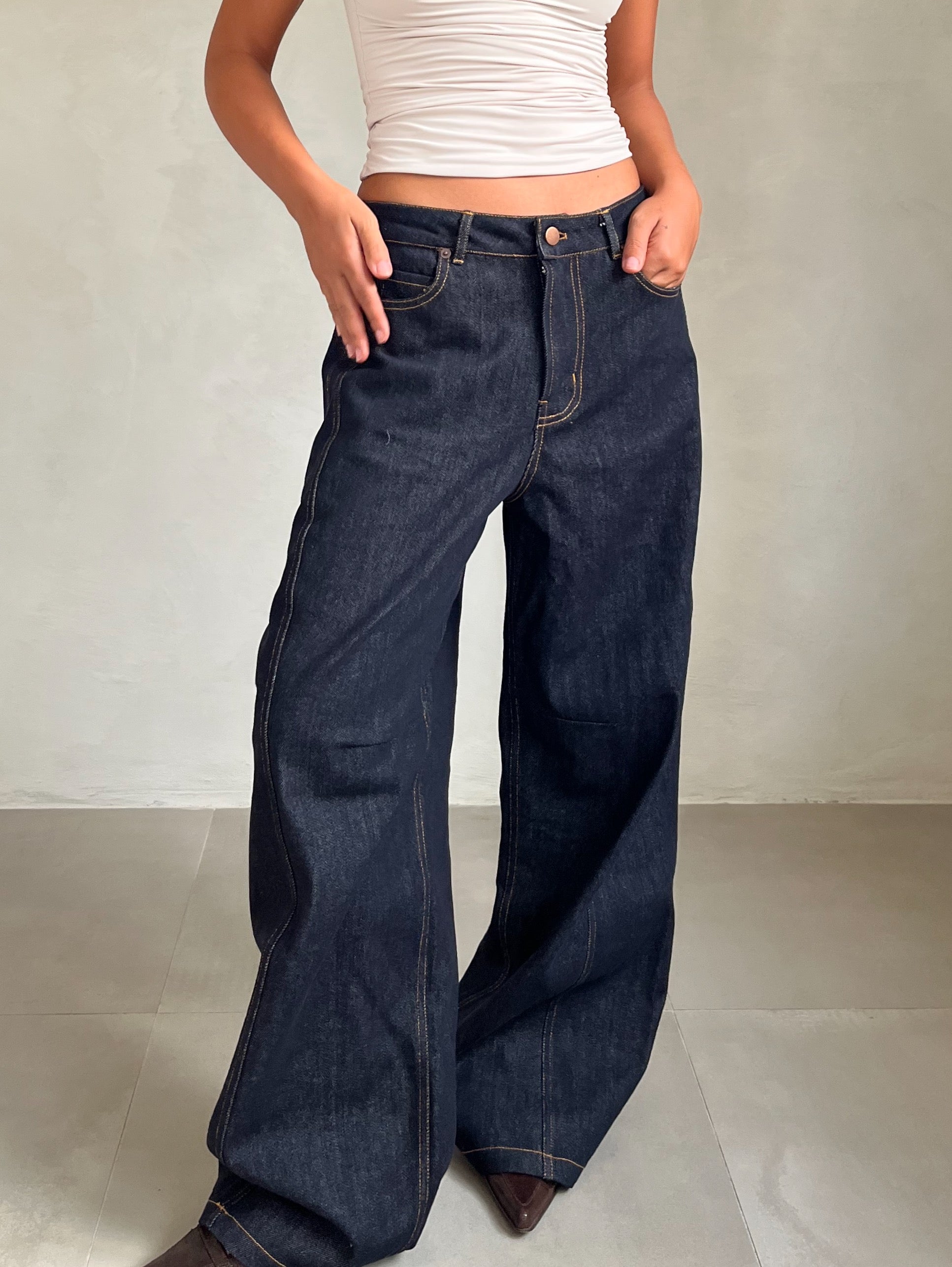 Indigo Wide Leg Jeans