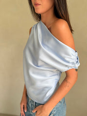 Sky Satin Top