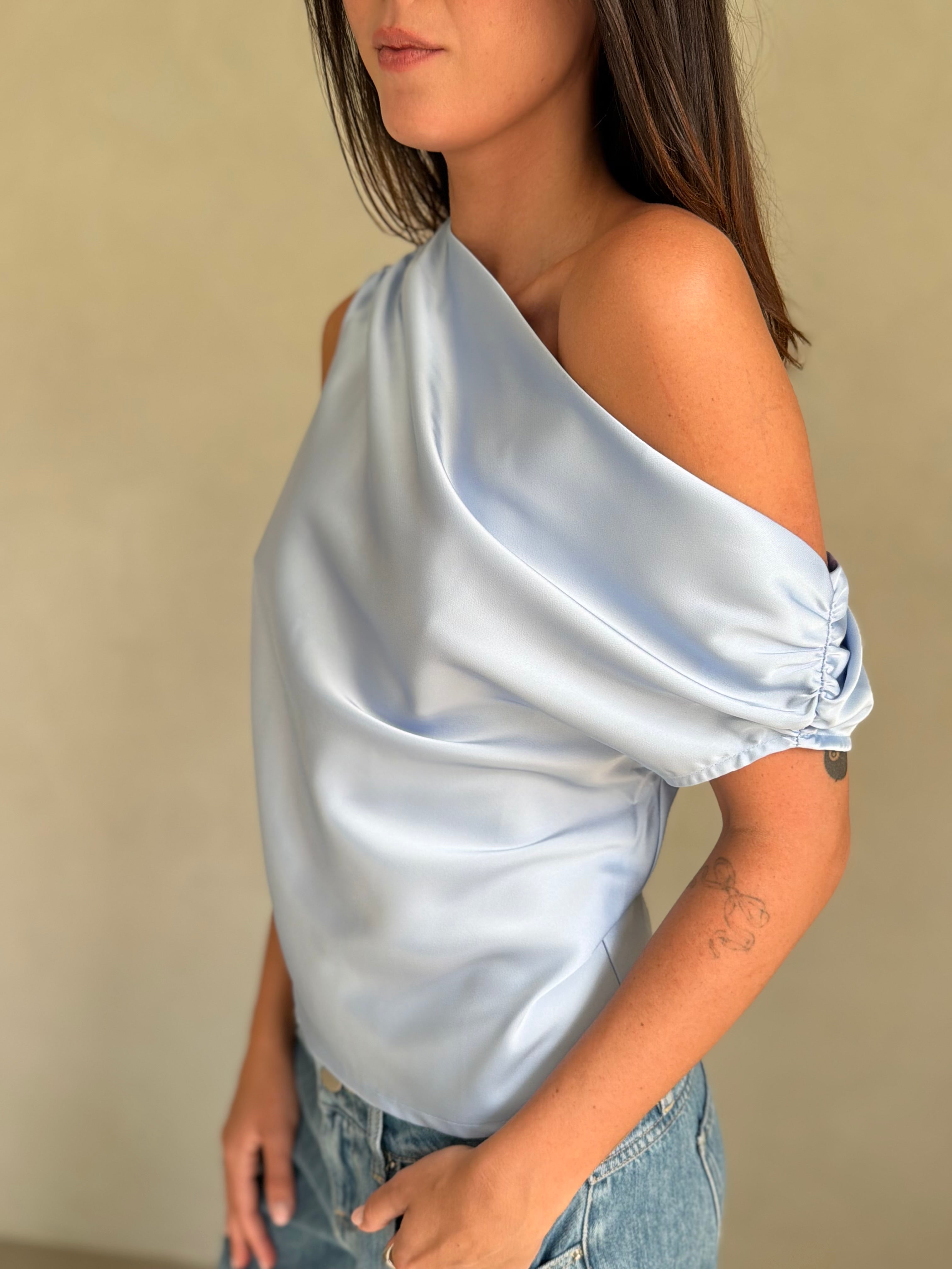 Sky Satin Top