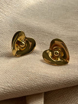 Heart stuck earring