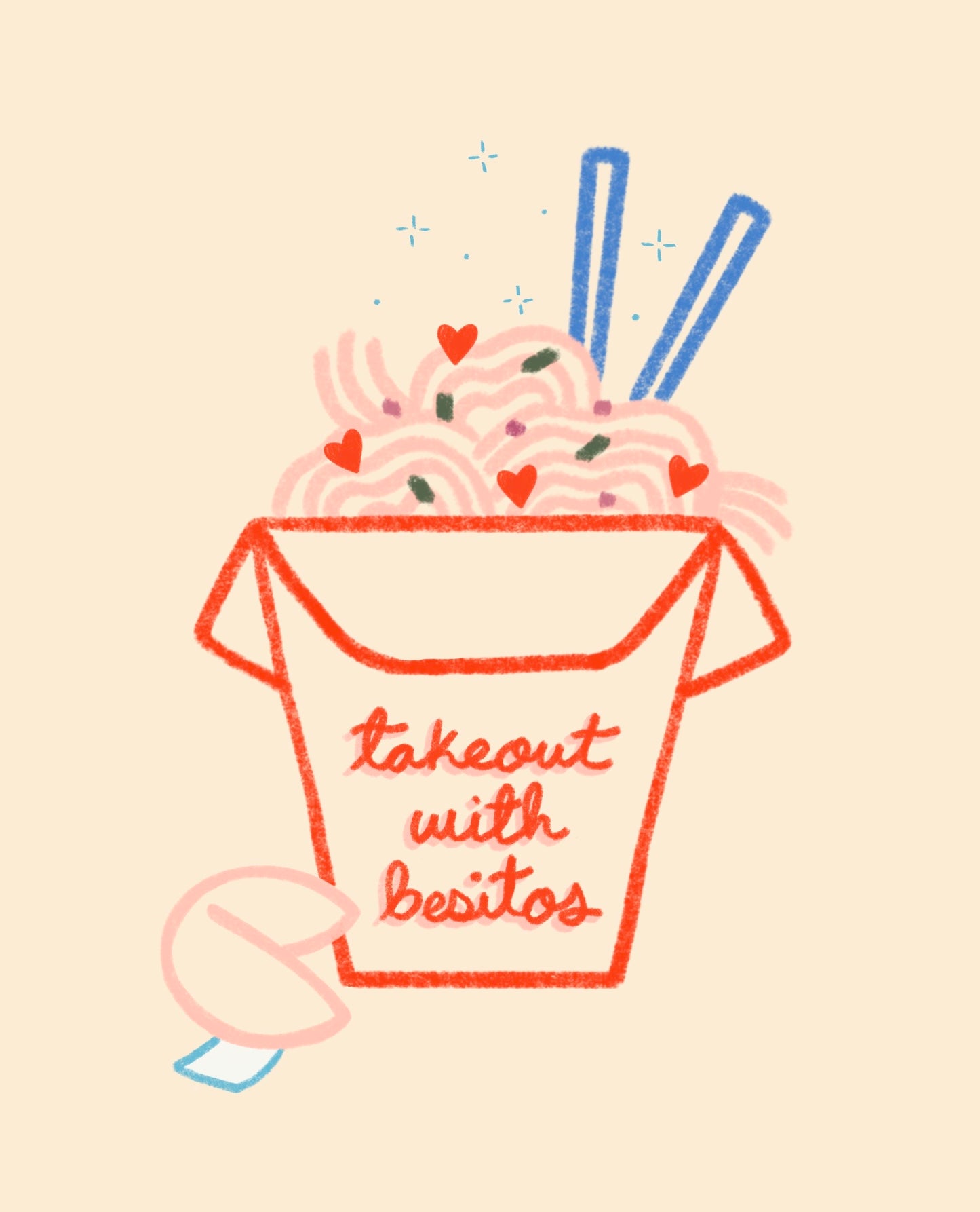 Takeout With Besitos by Moni & Coli
