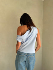 Sky Satin Top