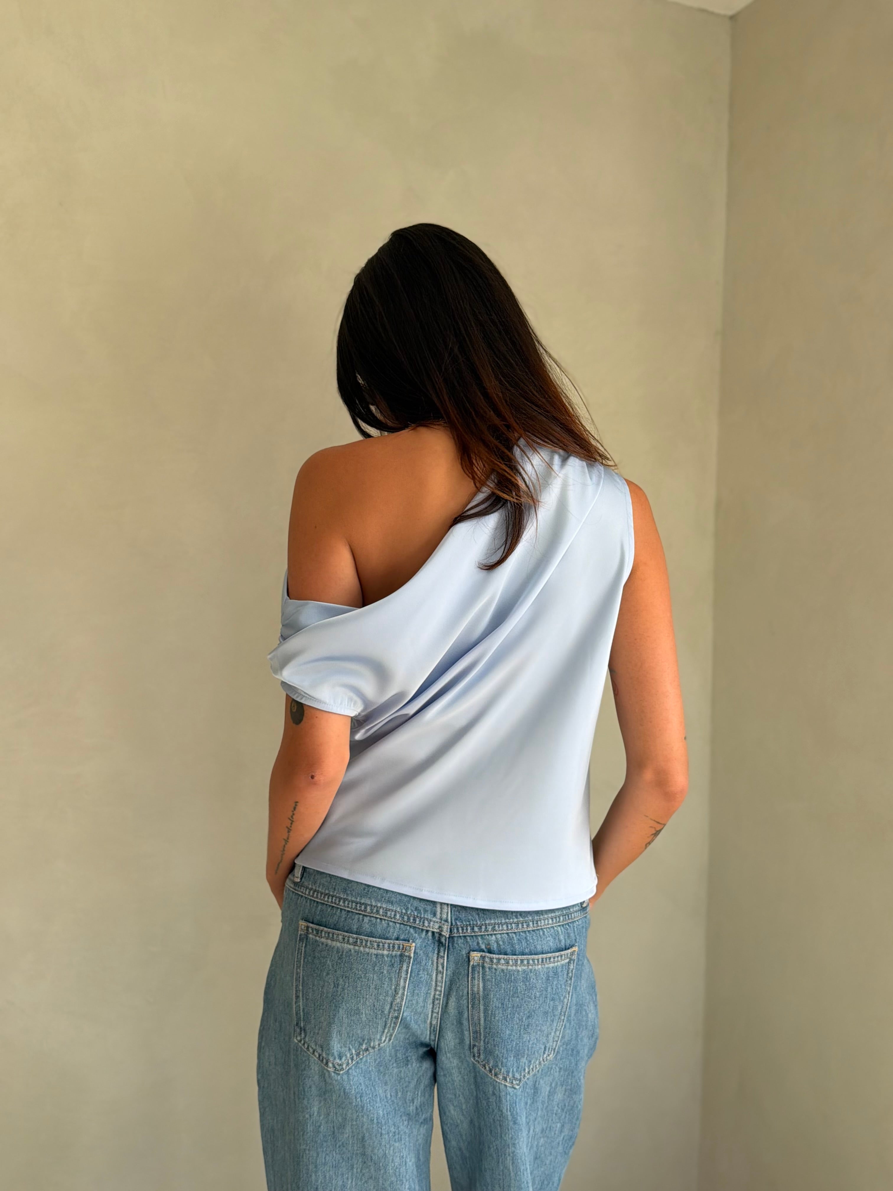 Sky Satin Top