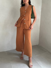 Cinnamon Linen Pants by Nice Things