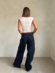 Indigo Wide Leg Jeans