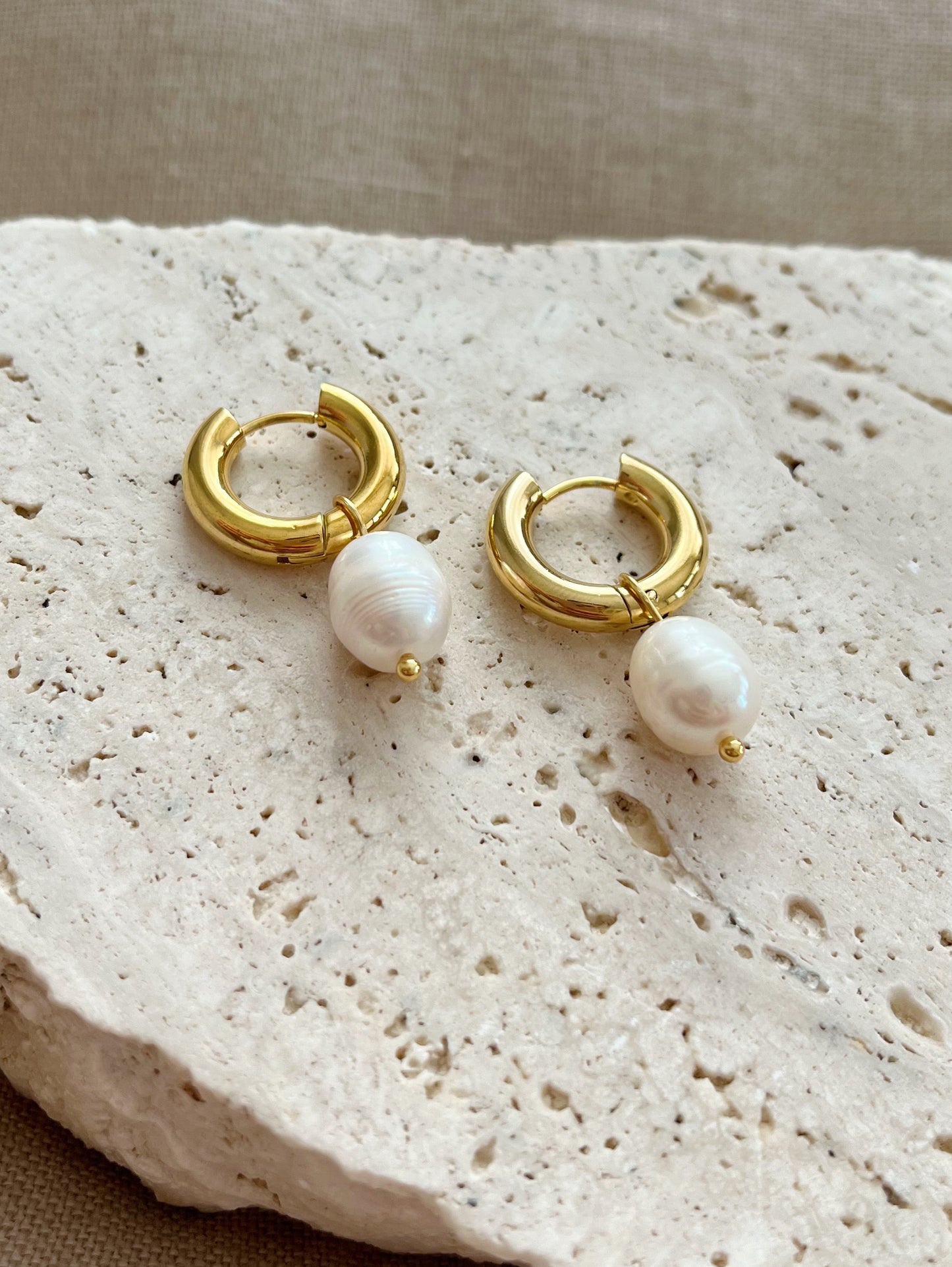 Hoop Pearls Earrings