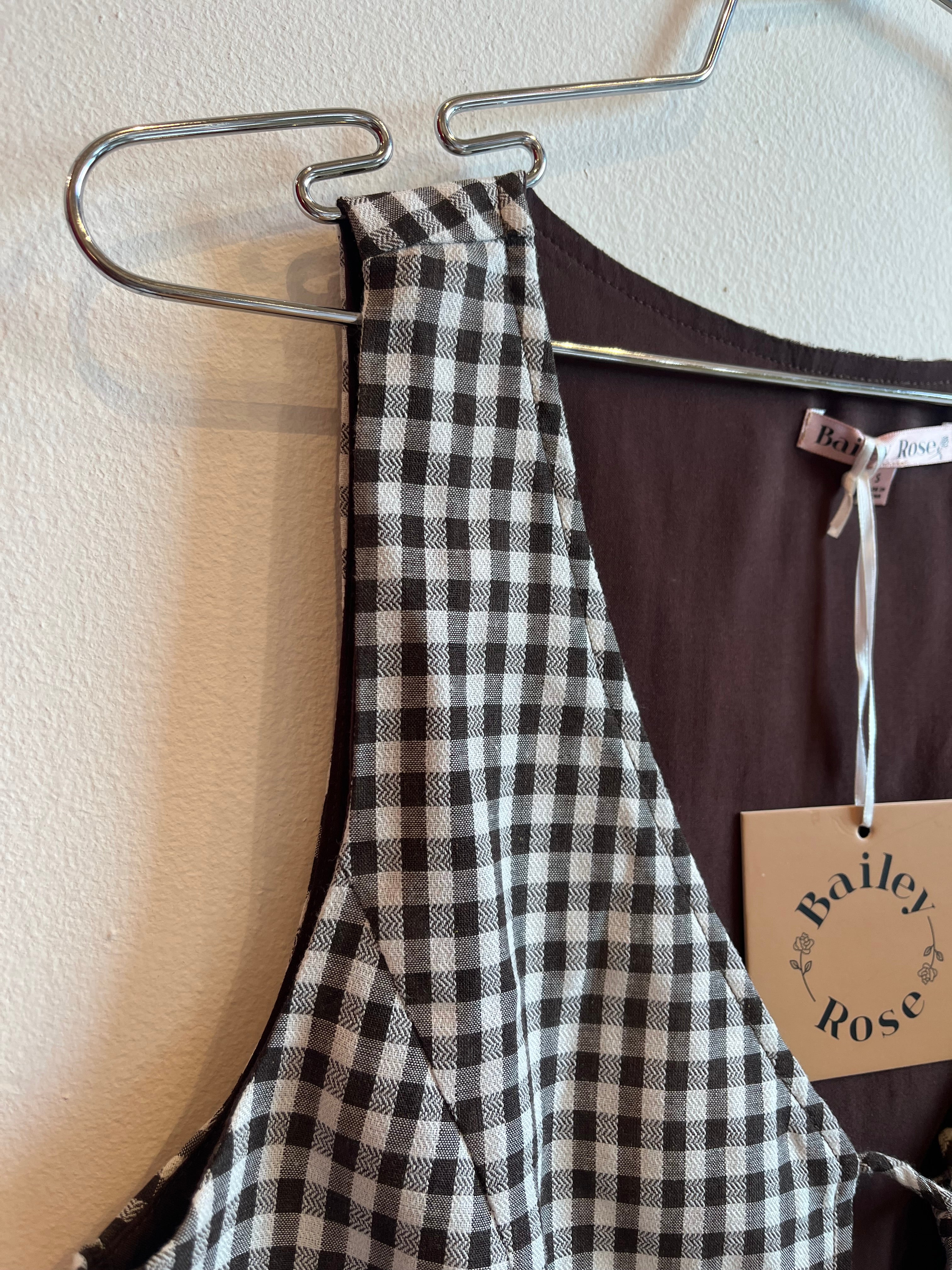 Chocolate Gingham Vest