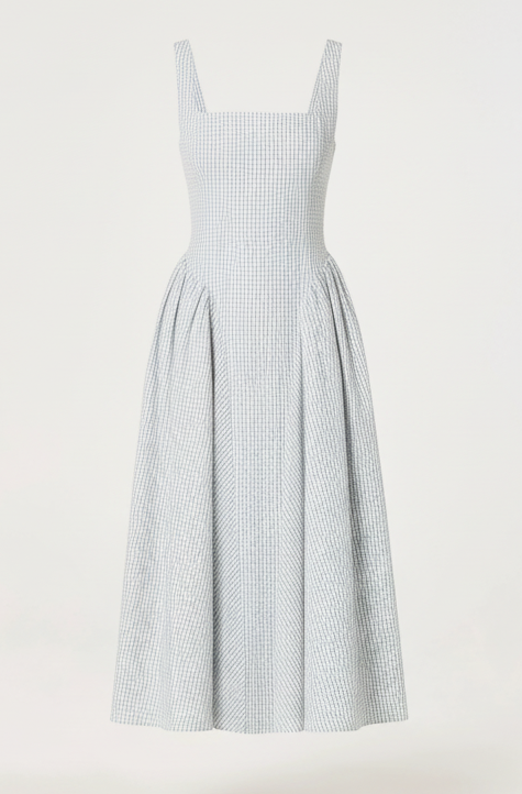 Vinya Plaid Bow-Back Midi Dress by ASTR