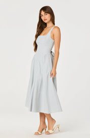 Vinya Plaid Bow-Back Midi Dress by ASTR