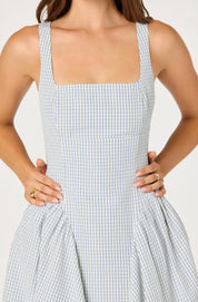 Vinya Plaid Bow-Back Midi Dress by ASTR