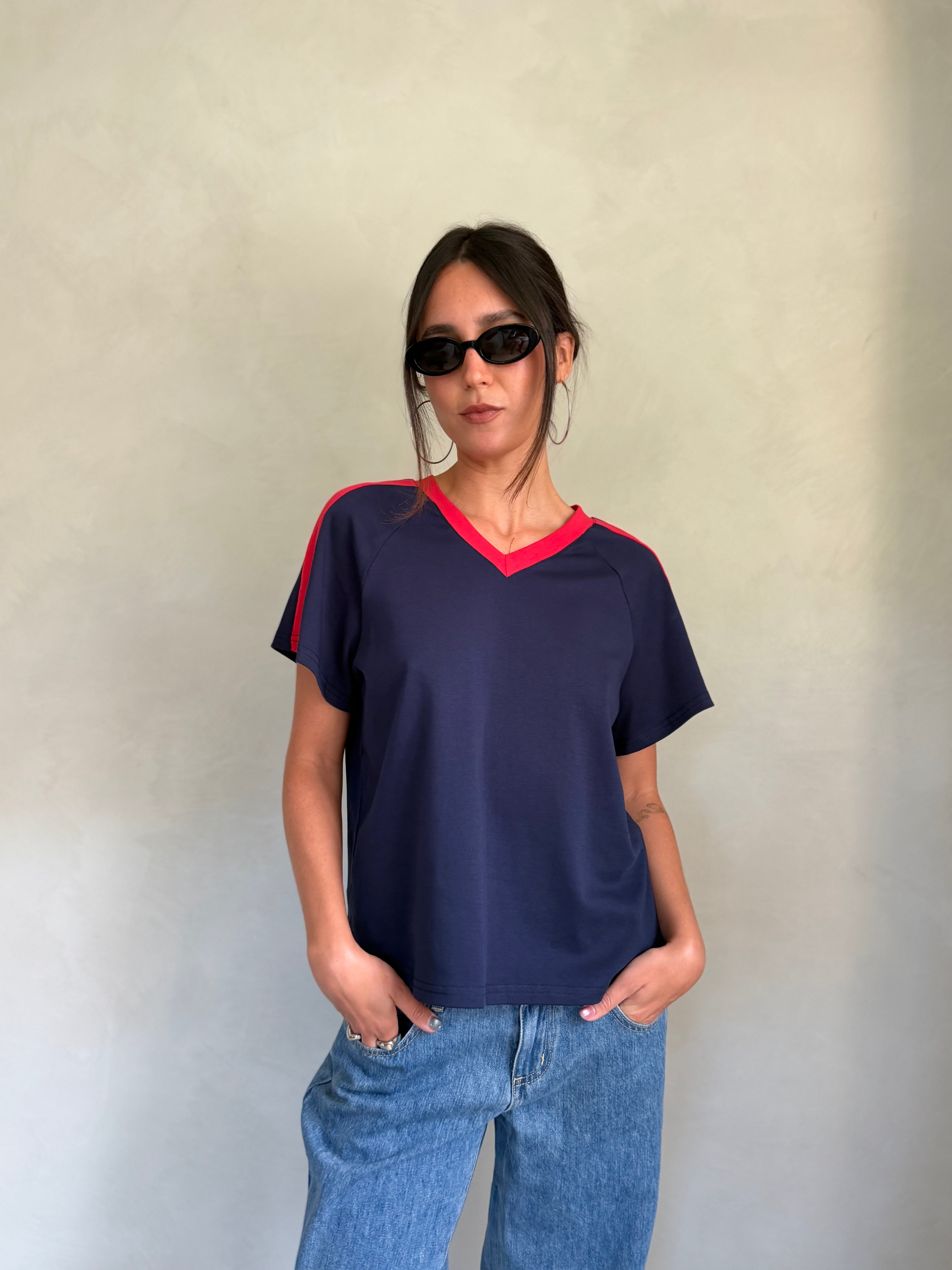 Oversize V Neck Shirt