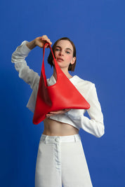 Agave Triangular Tote | Tomato