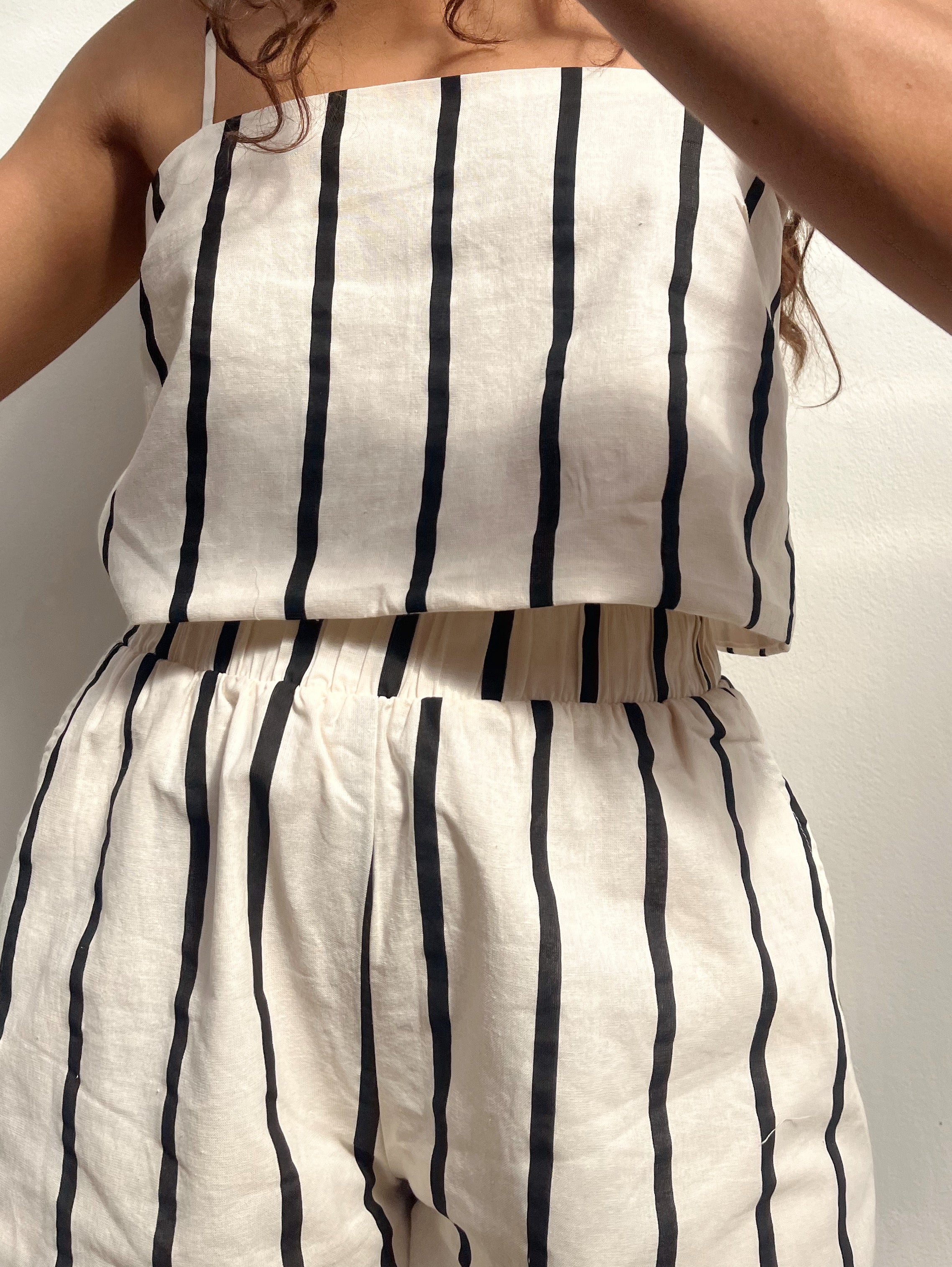 Striped Linen Set