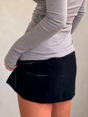 Velvet Mini Skirt