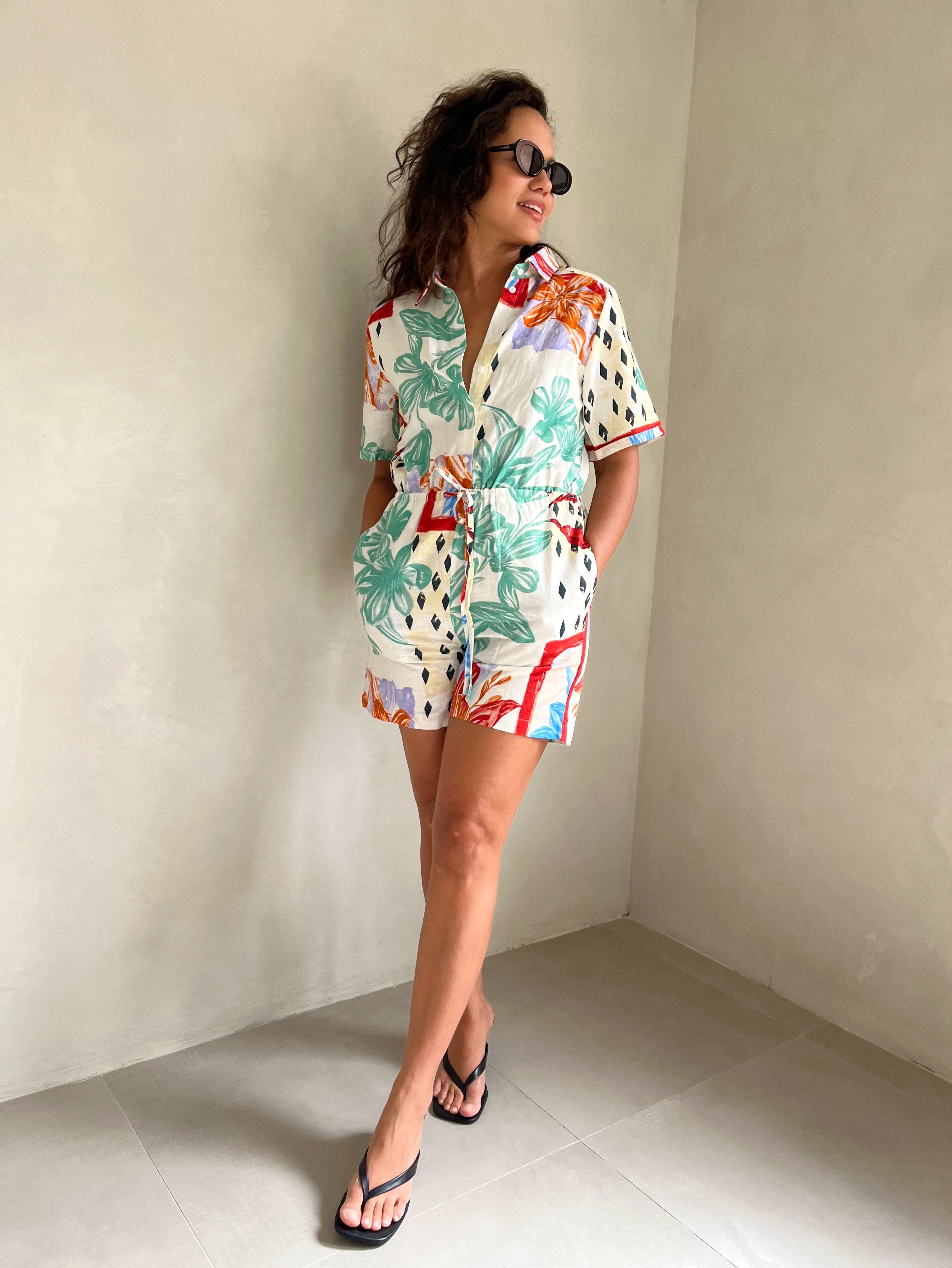 Solace Linen Romper