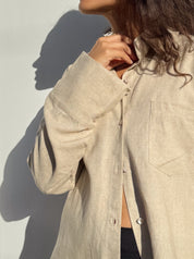 Oat linen top