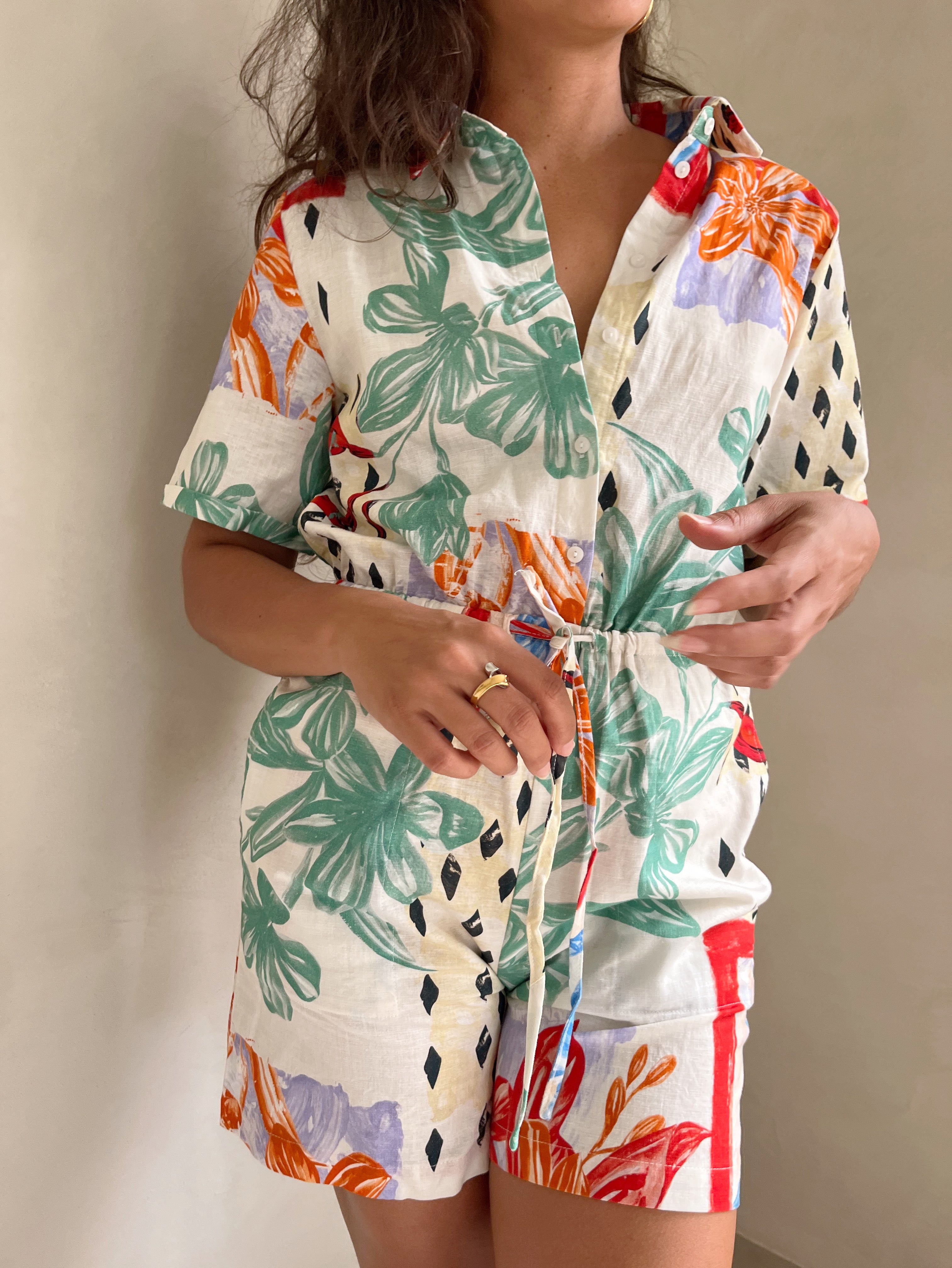 Solace Linen Romper