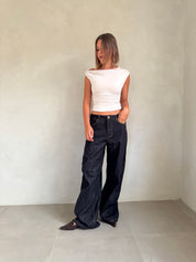 Indigo Wide Leg Jeans
