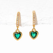 Green Goddess Dangle Hoops By Girls Crew