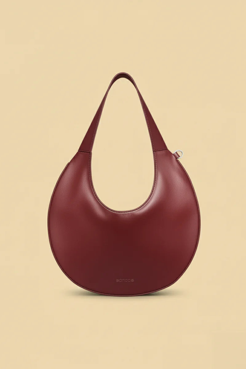 Agnes Moon Bag | Burgundy