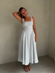 Vinya Plaid Bow-Back Midi Dress by ASTR
