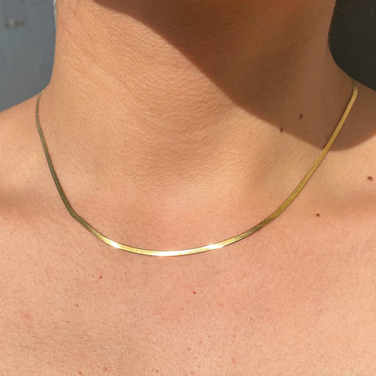 Thin Herringbone Necklace by Girls Crew