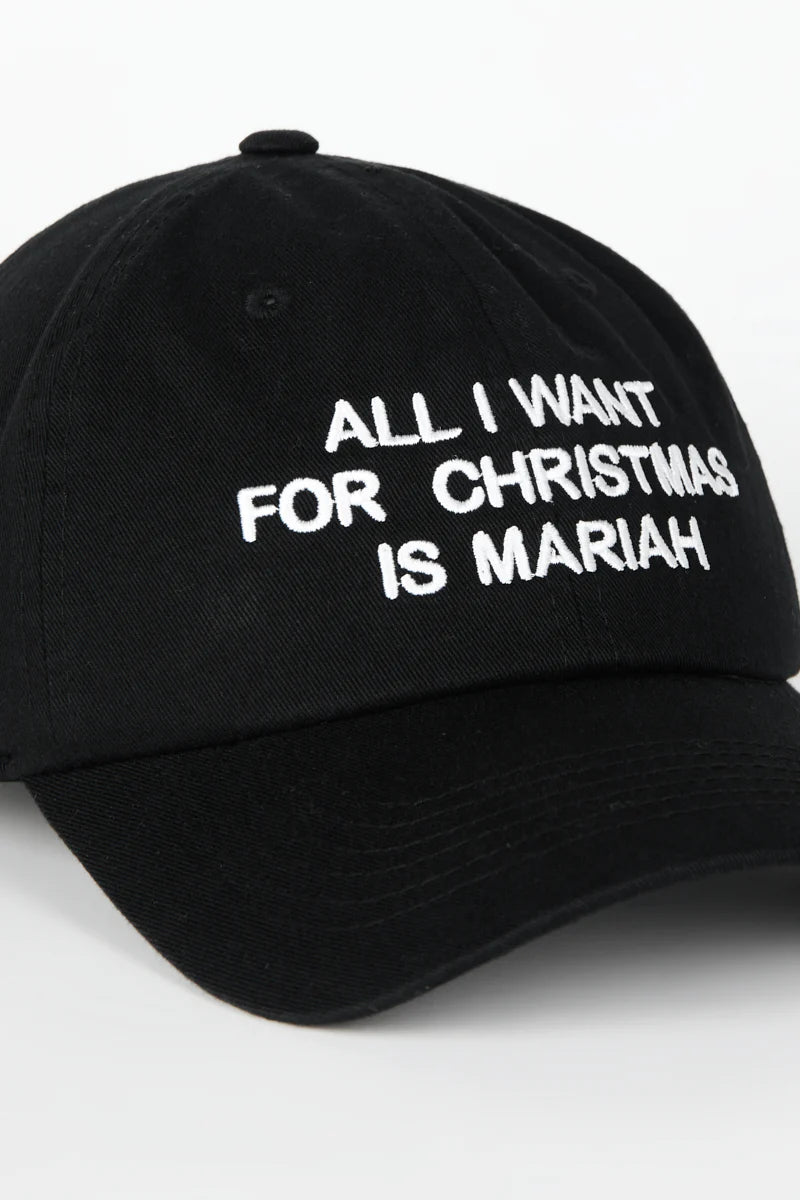 "All I Want For Christmas is Mariah" Cap by Intentionally Blank