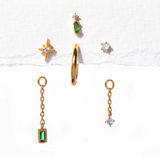 Emerald Dreamscape earrings by Girls Crew