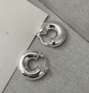Chunky Mini Hoop 925