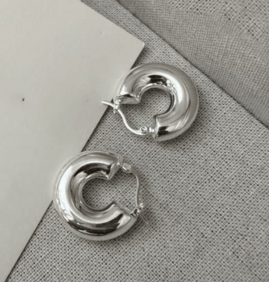 Chunky Mini Hoop 925