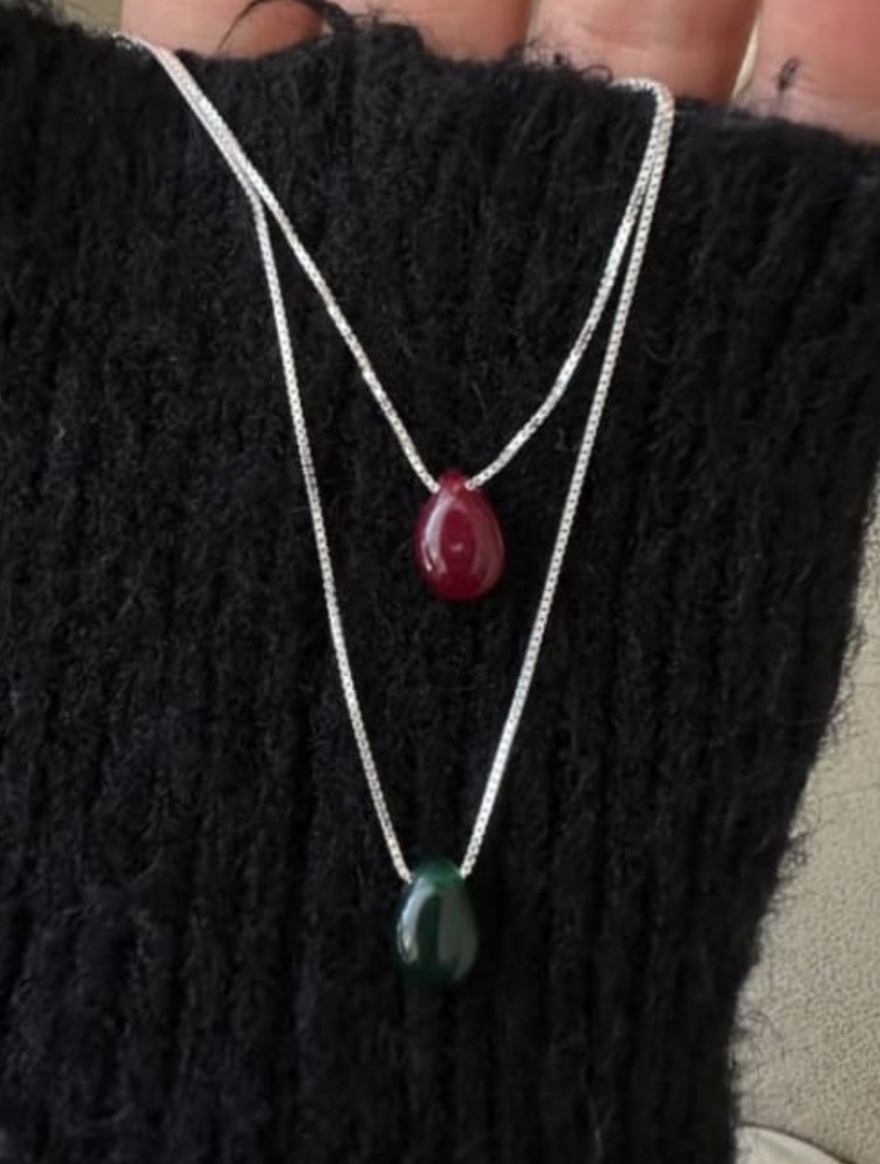 Mini Stone 925 Silver Necklace