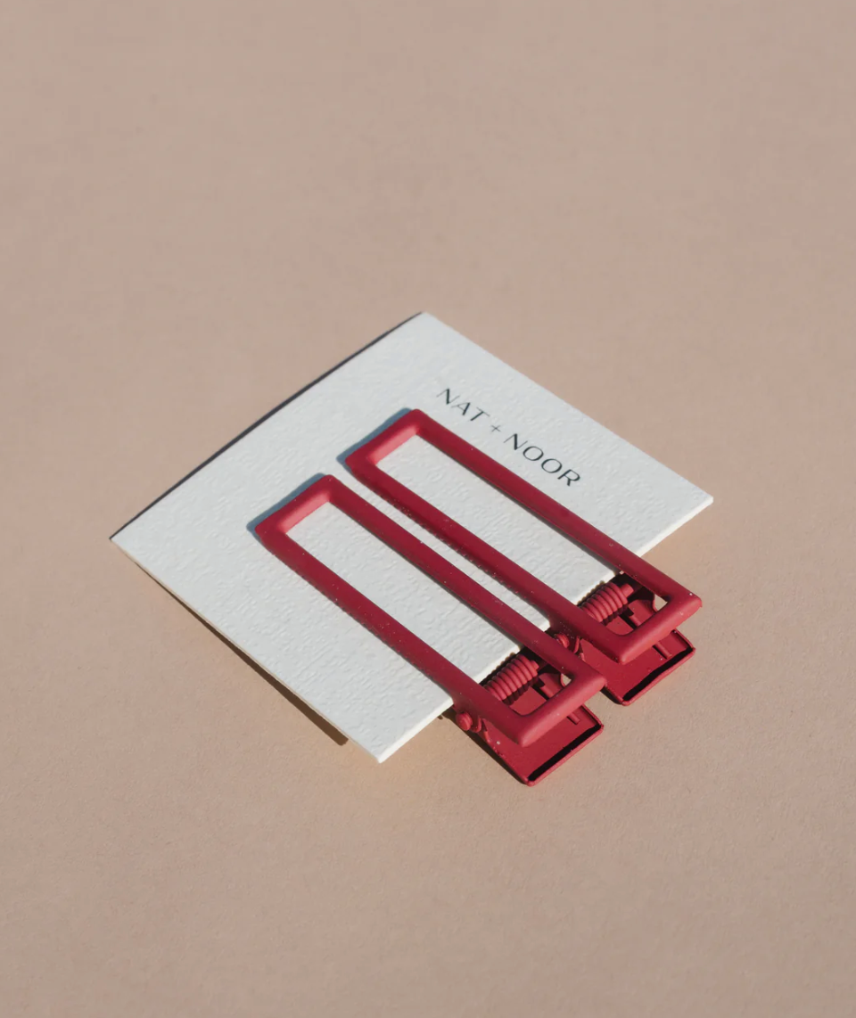 Lu Lu Hair Clips in Maraschino by Nat + Noor