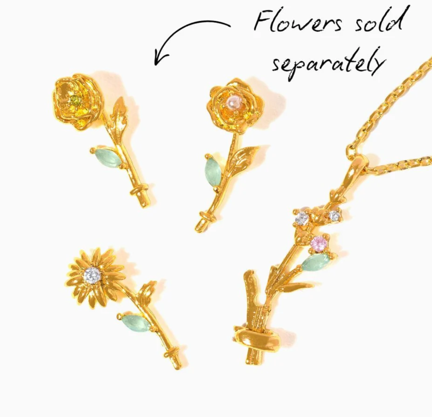 Birth Month Flower Necklace Base by GC