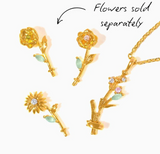 Birth Month Flower Necklace Base by GC