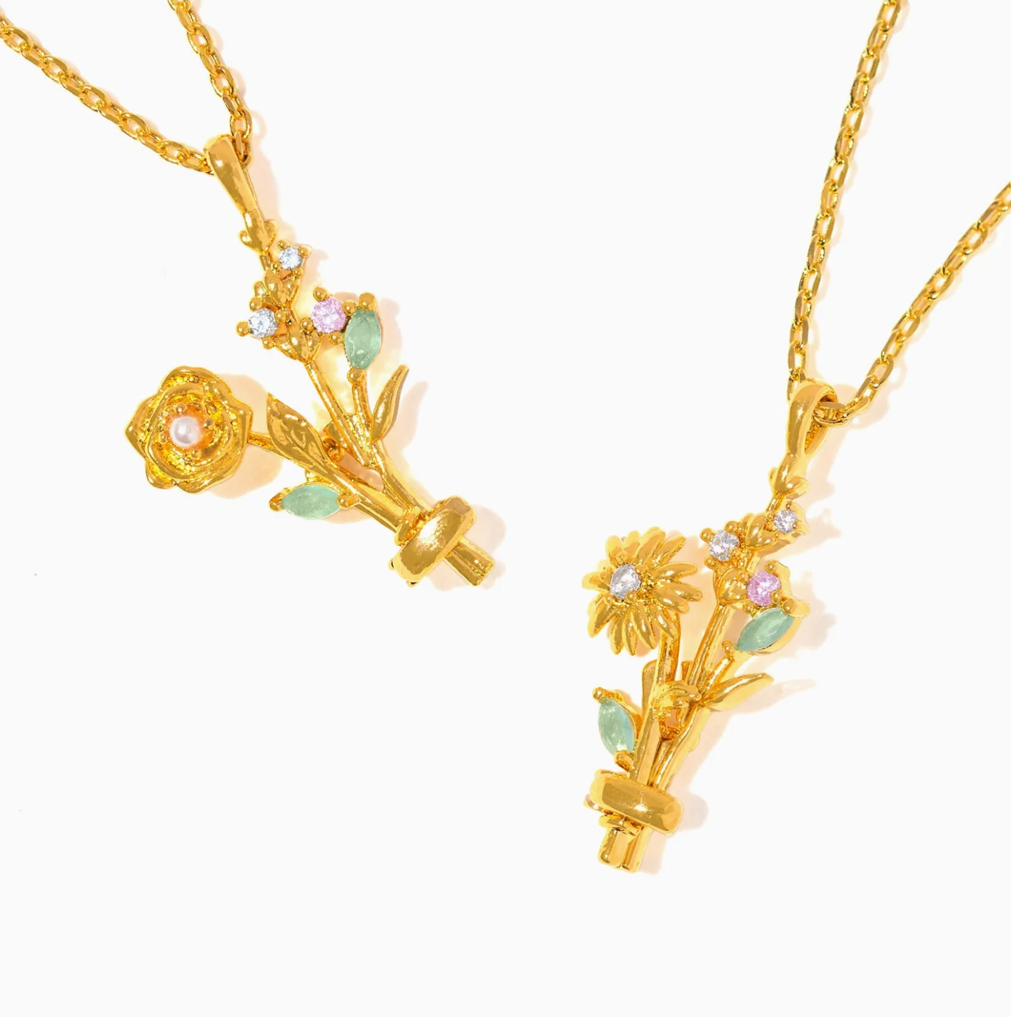 Birth Month Flower Necklace Base by GC