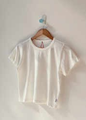 The little boy tee- vintage white by Le Bon Shoppe